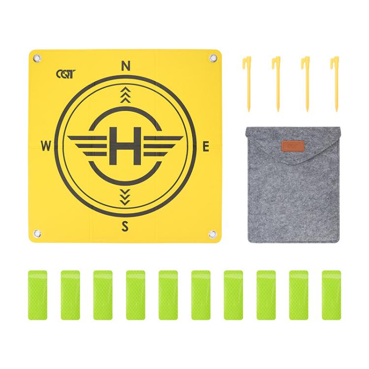 CQT 55cm Universal Reflective Drone Landing Pad Dual-Sided Waterproof Foldable Mat with Ground Pegs CQT 55cm Universal Reflective Drone Landing Pad Dual-Sided Waterproof Foldable Mat with Ground Pegs